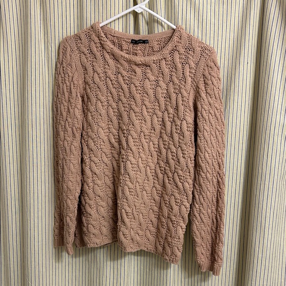 Zara Sweaters - Zara Women Cable Knit Sweater - Tan
